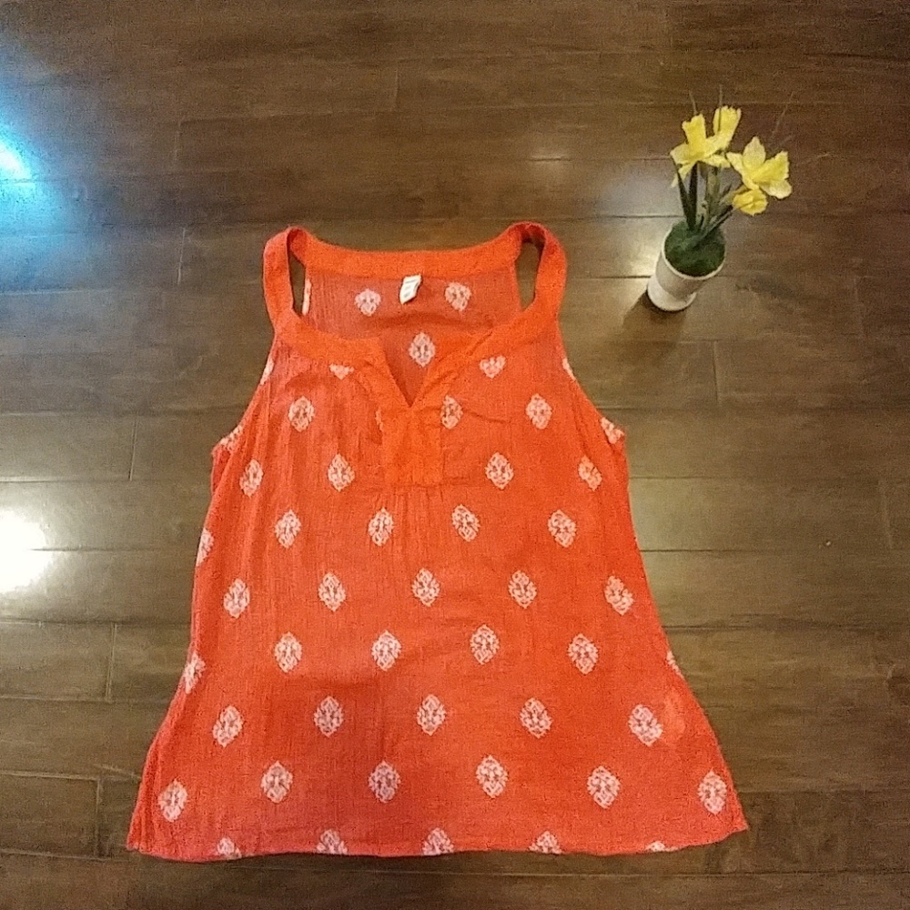 Coral Gauze Tank